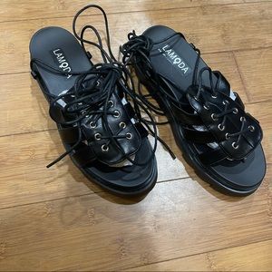 Lamoda
MIDNIGHT TIME'S UP GLADIATOR SANDALS